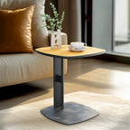 Table basse en pierre frittée grise et orange avec tiroirs – Carrée / Ronde