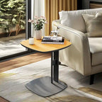 Table basse en pierre frittée grise et orange avec tiroirs – Carrée / Ronde