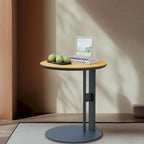 Table basse en pierre frittée grise et orange avec tiroirs – Carrée / Ronde