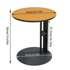 Table basse en pierre frittée grise et orange avec tiroirs – Carrée / Ronde