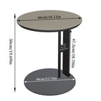Table basse en pierre frittée grise et orange avec tiroirs – Carrée / Ronde