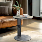 Table basse en pierre frittée grise et orange avec tiroirs – Carrée / Ronde