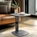 Table basse en pierre frittée grise et orange avec tiroirs – Carrée / Ronde