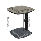 Table basse en pierre frittée grise et orange avec tiroirs – Carrée / Ronde