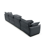 Canapé modulaire sectionnel en velours côtelé Vert/Beige/Havane/Gris en U, 6 pièces avec 2 poufs, 4 à 6 places