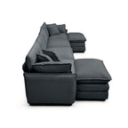 Canapé modulaire sectionnel en velours côtelé Vert/Beige/Havane/Gris en U, 6 pièces avec 2 poufs, 4 à 6 places