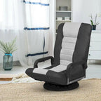 Chaise de jeu pliante au sol, marron / gris / rouge / bleue, pivotante à 360°, 1 personne