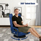 Chaise de jeu pliante au sol, marron / gris / rouge / bleue, pivotante à 360°, 1 personne