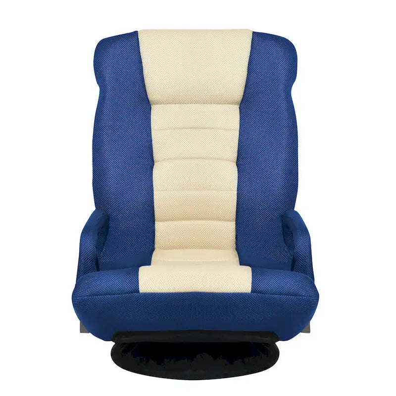 Chaise de jeu pliante au sol, marron / gris / rouge / bleue, pivotante à 360°, 1 personne