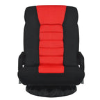 Chaise de jeu pliante au sol, marron / gris / rouge / bleue, pivotante à 360°, 1 personne
