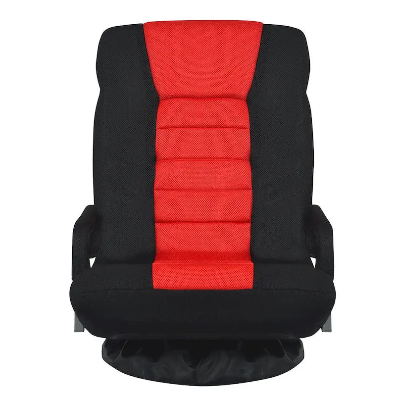 Chaise de jeu pliante au sol, marron / gris / rouge / bleue, pivotante à 360°, 1 personne