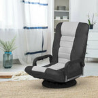 Chaise de jeu pliante au sol, marron / gris / rouge / bleue, pivotante à 360°, 1 personne