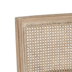 Chaise de salle à manger latérale en rotin marron, lot de 2