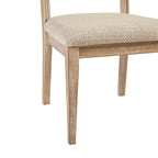 Chaise de salle à manger latérale en rotin marron, lot de 2