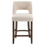 Tabouret de bar en tissu blanc/orange/gris/marron/vert avec repose-pieds et dossier, lot de 2