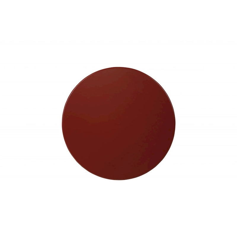 Table d'appoint ronde en bois massif avec étagère, rouge / bleu-vert / blanc, pour 1 personne