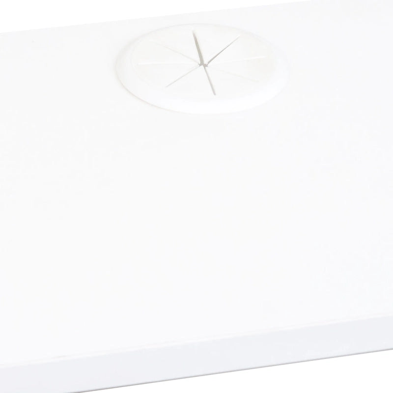 Meuble TV mural flottant blanc, 3 étagères avec éclairage LED