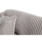 Canapé-lit convertible en velours côtelé bleu marine antique et gris clair, 2 places, 237 cm