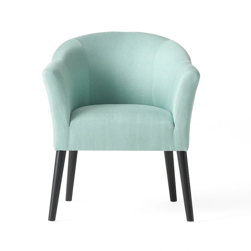 Fauteuil en tissu, Beige/Espresso · Bleu sarcelle · Bleu clair · Prune, une place, pieds noirs