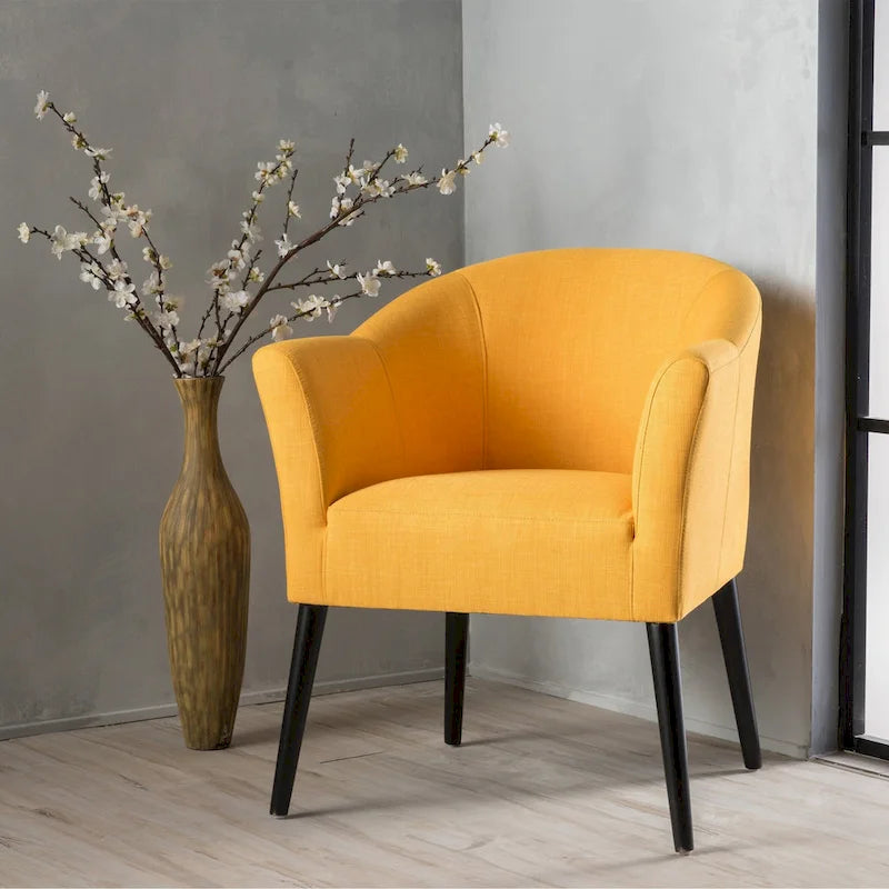 Fauteuil en tissu, Beige/Espresso · Bleu sarcelle · Bleu clair · Prune, une place, pieds noirs