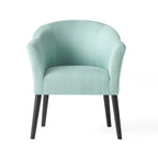 Fauteuil en tissu, Beige/Espresso · Bleu sarcelle · Bleu clair · Prune, une place, pieds noirs