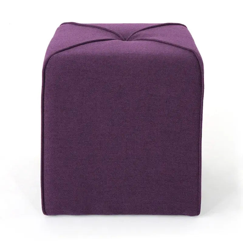 Repose-pieds carré capitonné une place – Rouge / Lavande / Bleu marine / Violet / Anthracite