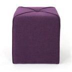 Repose-pieds carré capitonné une place – Rouge / Lavande / Bleu marine / Violet / Anthracite