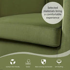 Fauteuil d'appoint en velours tonneau gris/bleu/vert olive/beige, une place