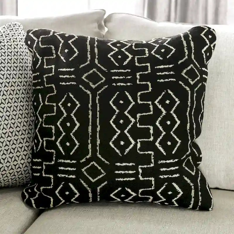 Canapé d'angle en chenille beige/gris, de style transitionnel, 5 places