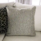 Canapé d'angle en chenille beige/gris, de style transitionnel, 5 places