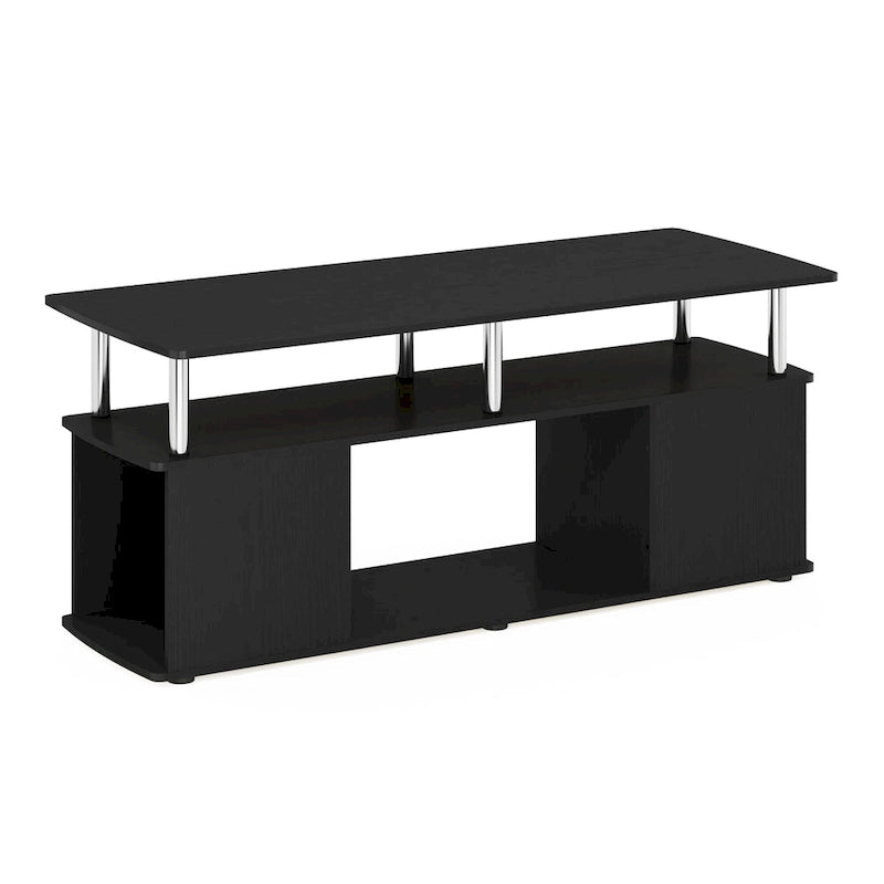 Table basse à 2 niveaux, Pin Ambré / Chrome Americano / Chêne Blanc Chrome, 1 place