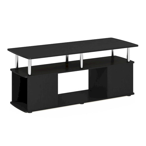 Table basse à 2 niveaux, Pin Ambré / Chrome Americano / Chêne Blanc Chrome, 1 place