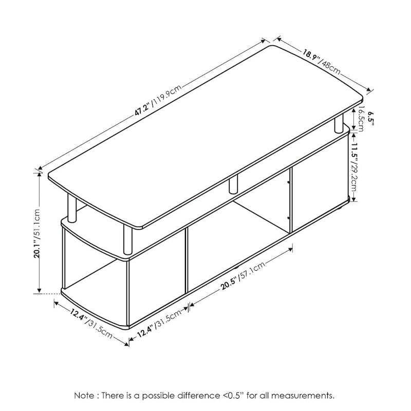 Table basse à 2 niveaux, Pin Ambré / Chrome Americano / Chêne Blanc Chrome, 1 place