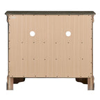 Meuble TV traditionnel en bois à 4 tiroirs, Blanc/Gris/Noir/Cerisier/Sarcelle/Chêne/Cappuccino/Beige