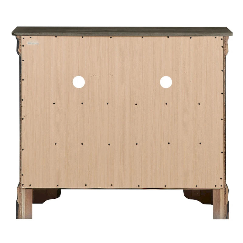 Meuble TV traditionnel en bois à 4 tiroirs, Blanc/Gris/Noir/Cerisier/Sarcelle/Chêne/Cappuccino/Beige