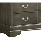Meuble TV traditionnel en bois à 4 tiroirs, Blanc/Gris/Noir/Cerisier/Sarcelle/Chêne/Cappuccino/Beige