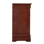 Meuble TV traditionnel en bois à 4 tiroirs, Blanc/Gris/Noir/Cerisier/Sarcelle/Chêne/Cappuccino/Beige