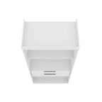 Armoire / Penderie autonome avec tiroirs et étagères ouvertes Bleu Nuit / Marron / Blanc – 1 personne