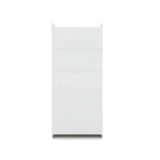 Armoire / Penderie autonome avec tiroirs et étagères ouvertes Bleu Nuit / Marron / Blanc – 1 personne