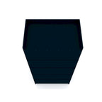 Armoire / Penderie autonome avec tiroirs et étagères ouvertes Bleu Nuit / Marron / Blanc – 1 personne