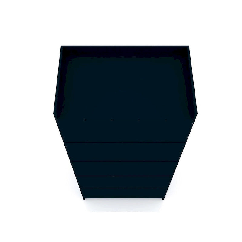 Armoire / Penderie autonome avec tiroirs et étagères ouvertes Bleu Nuit / Marron / Blanc – 1 personne
