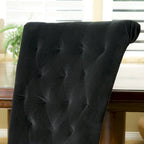 Chaises de salle à manger capitonnées en velours, noir / gris / rose, lot de 2