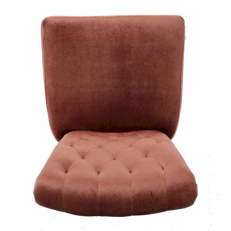 Chaises de salle à manger capitonnées en velours, noir / gris / rose, lot de 2