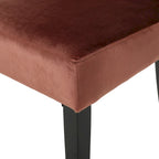 Chaises de salle à manger capitonnées en velours, noir / gris / rose, lot de 2