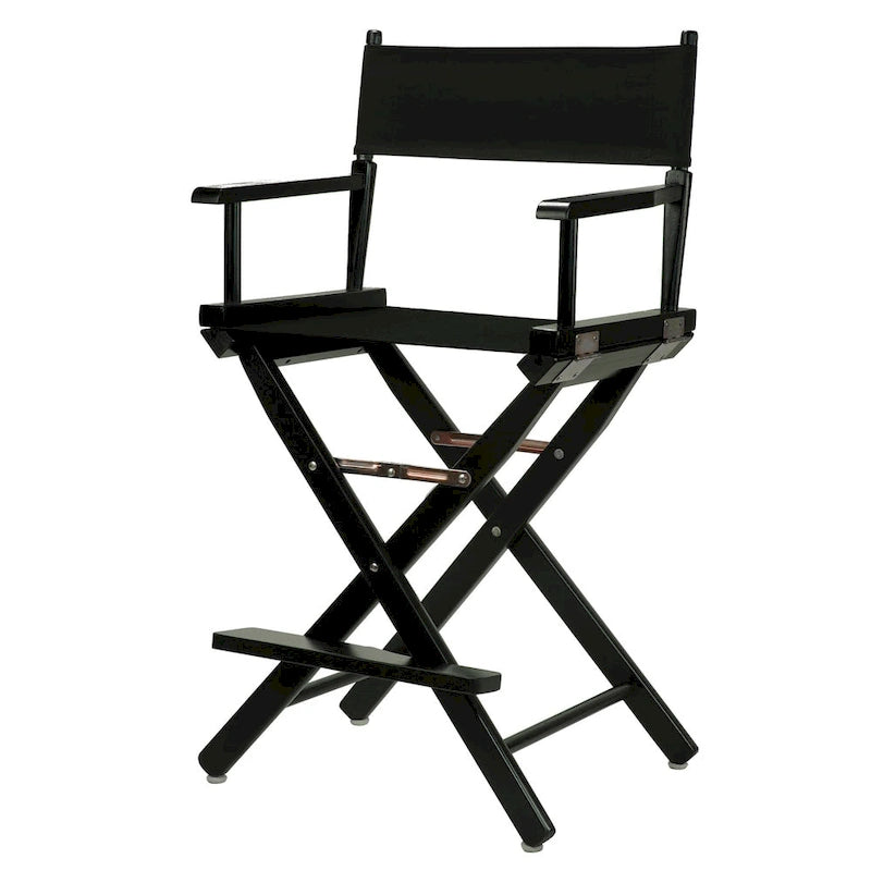 Chaise de réalisateur pliable multicolore, cadre en bois, siège unique