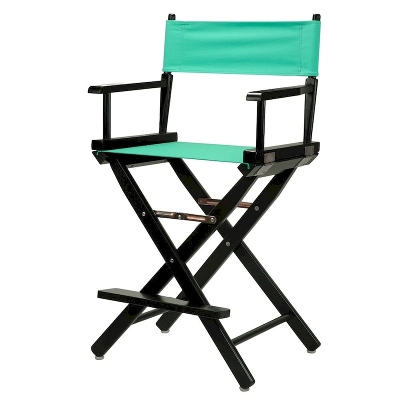 Chaise de réalisateur pliable multicolore, cadre en bois, siège unique