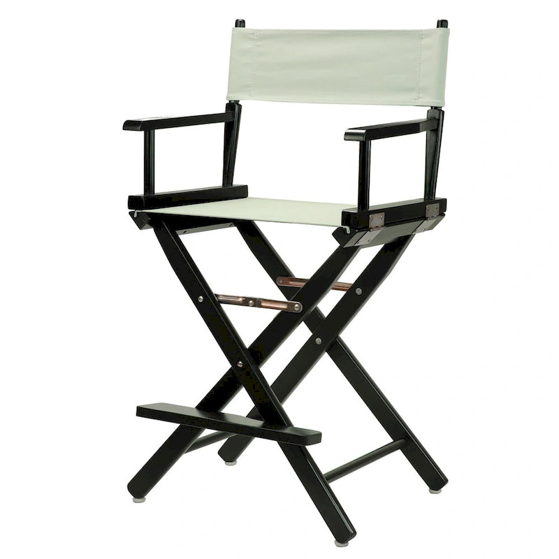 Chaise de réalisateur pliable multicolore, cadre en bois, siège unique