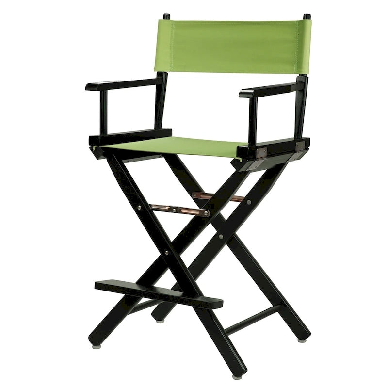 Chaise de réalisateur pliable multicolore, cadre en bois, siège unique