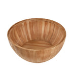 Table basse tonneau en bois naturel avec rangement, 90 cm