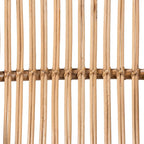 Fauteuil d'appoint en rotin brun naturel, style bohème, une place